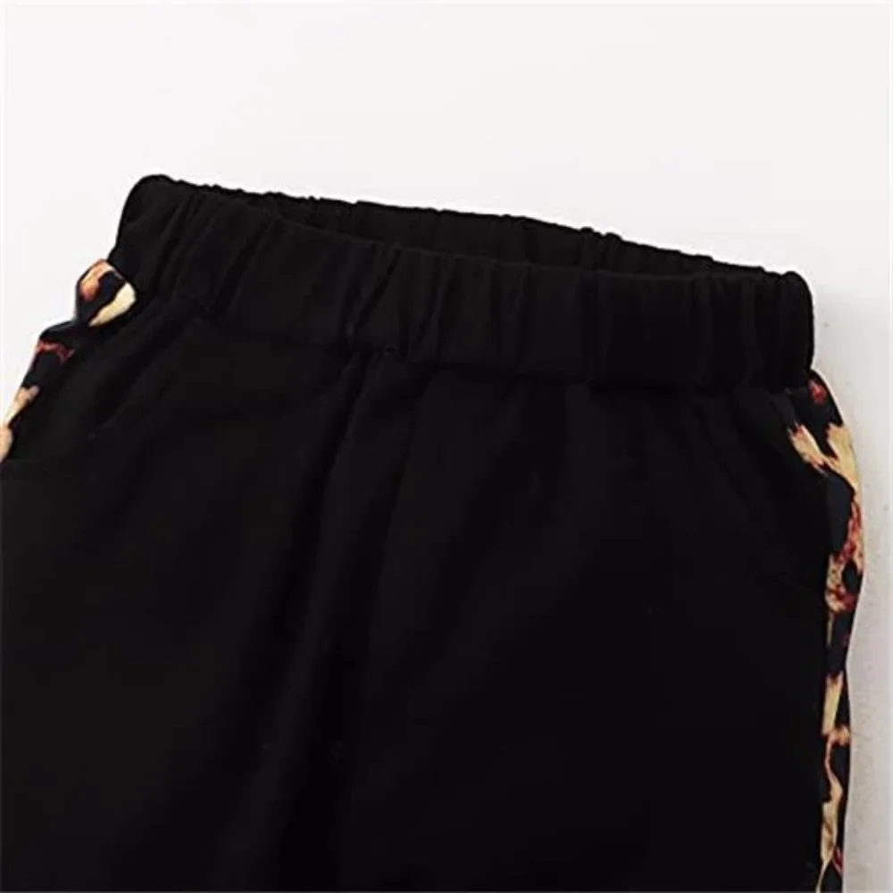 Baby Girls Hoodie Sweatshirt Pants Headband Clothing Set, Black